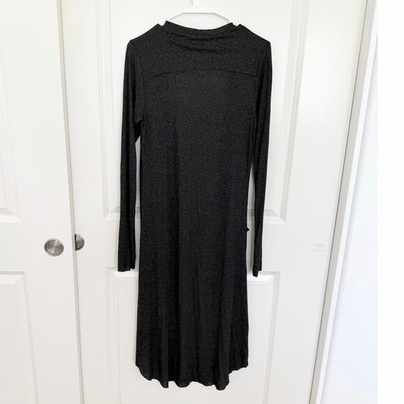 Joah Brown Double Pocket Ribbed Soleil Duster Cardigan Gray One Size - Picture 3 of 7